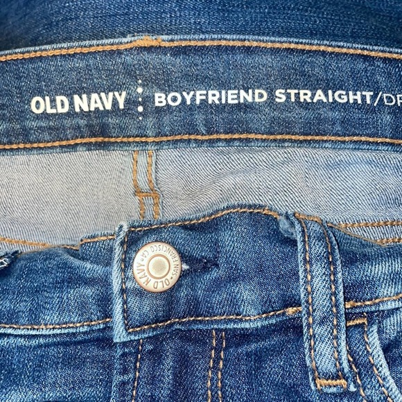 Old Navy Women’s Boyfriend Straight Leg Patch Jeans Size 0 - Picture 3 of 7